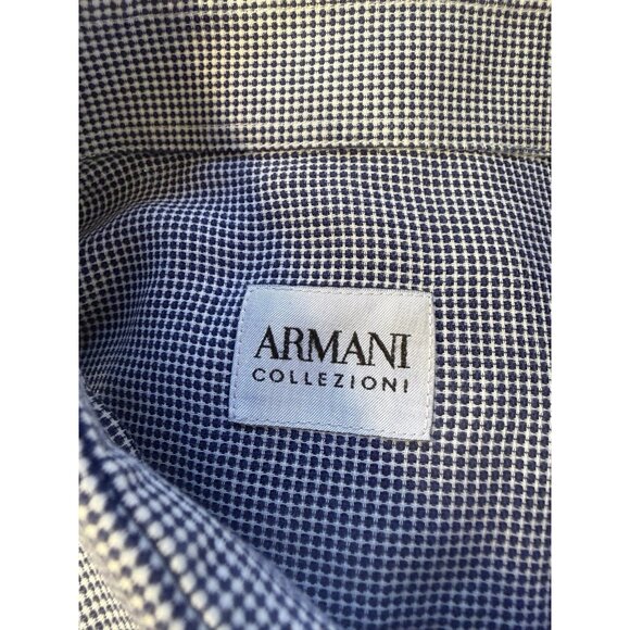 Armani Collezione Mens Dress Shirt 42/16.5 (Large) Blue Business - Picture 3 of 11